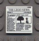 3068bpb0431-1 Tegel 2x2 LEGO NEWS wit NIEUW *