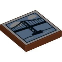 3068bpb0674-88 Tegel 2x2 Hangbrug bruin, roodachtig NIEUW *