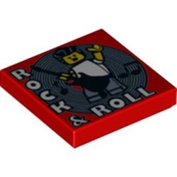 3068bpb1136-5 Tegel 2x2 Rock & Roll rood NIEUW *