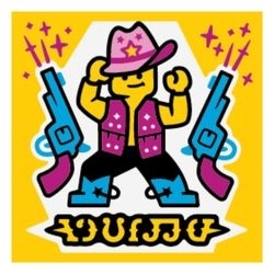 3068pb1540-3 Tegel 2x2 Beatbit Album Cover - Cowboy geel NIEUW *