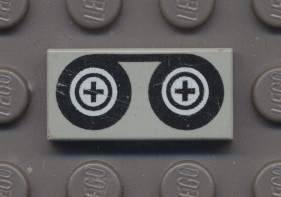 3069bp02-86 Tegel 1x2 Recorderbanden grijs, licht (blauwachtig) NIEUW *0D008