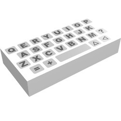 3069bp80-1G Tegel 1x2 Toetsenbord wit gebruikt *5T02-03