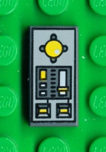 3069bpc1-85G Tegel 1x2 besturing grijs, donker (blauwachtig) gebruikt *5T02-23
