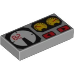 3069bpx19-86G Tegel 1x2 besturing grijs, licht (blauwachtig) gebruikt *5T02-25