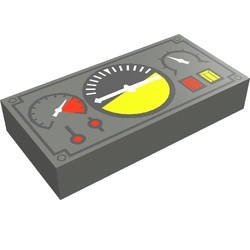 3069pb0035-85 Tegel 1x2 Avionics grijs, donker (blauwachtig) NIEUW *1L000