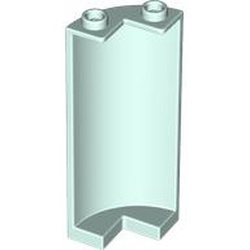 30987-152 Paneel kwart 2x2x5 met uitsnede aqua, licht NIEUW *5D0000