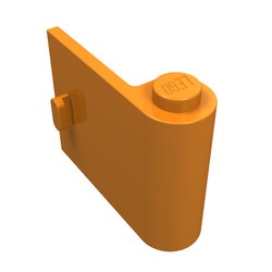 3188-4G Deur 1x3x2 rechts (dicht) oranje gebruikt *1B394