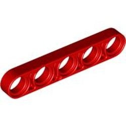 32017-5 Technic, Hefbalk 1x5 dun rood NIEUW *1D000