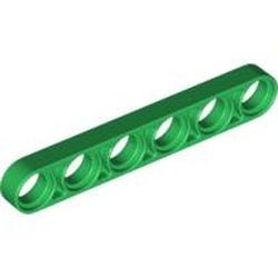32063-6G Technic, Hefbalk 1x6 dun groen gebruikt *1D000