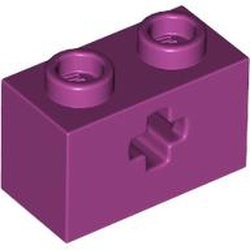 32064-71 Technic, steen 1x2 met asgat magenta NIEUW *5k0000