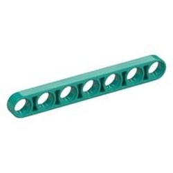 32065-39G Technic, Hefbalk 1x7 dun turquoise, donker gebruikt *1D000