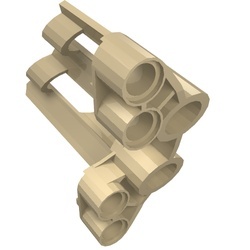 32191-2G Technic, Sierpaneel # 2 Large Short, Large Holes, Side B crème gebruikt *4T067