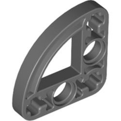 32249-85 Technic, Hefbalk 3x3 L-vormig met kwart elipse (raampje) grijs, donker (blauwachtig) NIEUW *1D000