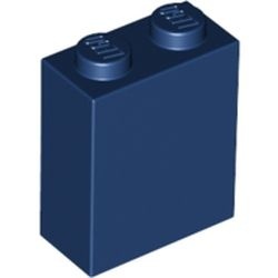 3245b-63 Steen 1x2x2 met ashouder binnen blauw, donker NIEUW *