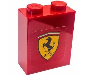 3245bpb27-5G Steen 1x2x2 Ferrari rood gebruikt *2-4