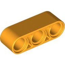 32523-110 Technic, Hefbalk 1x3 dik oranje, lichthelder NIEUW *1DT00