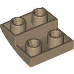 32803-69 Omgekeerde dakpan 2x2 rond crème,donker NIEUW *1B105