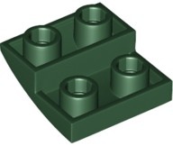 32803-80 Omgekeerde dakpan 2x2 rond groen, donker NIEUW *1B105