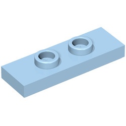 34103-105 Platte plaat 1x3 met 2 noppen blauw, lichthelder NIEUW *1B354