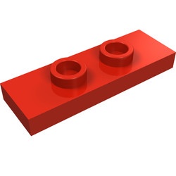 34103-5 Platte plaat 1x3 met 2 noppen rood NIEUW *1B354