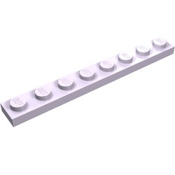 3460-154 Platte plaat 1x8 lavender, licht NIEUW *1B177