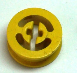 3482-3 Wiel met gespleten asgat geel NIEUW *5W000