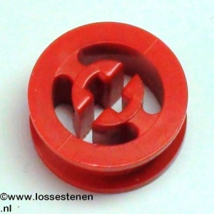 3482-5G Wiel met gespleten asgat rood gebruikt *5W000