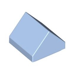 35464-105 Dakpan 1x1x2/3 dubbel (klein!) blauw, lichthelder NIEUW *1L412