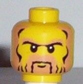 3626pb0236-3 Hoofd- Man bruin/zwarte baard (Vikingen) geel NIEUW *0B0000
