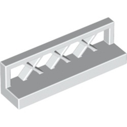3633-1G Hekwerk 1x4x1 Ruitpatroon laag wit gebruikt *1C024