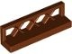 3633-88 Hekwerk 1x4x1 Ruitpatroon laag bruin, roodachtig NIEUW *0D020