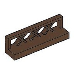 3633-8G Hekwerk 1x4x1 Ruitpatroon laag bruin (klassiek) gebruikt *1C024
