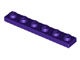 3666-89 Platte plaat 1x6 paars, donker NIEUW *1B176