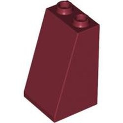 3684-59 Dakpan 75 graden 2x2breedx3 (open of dichte noppen) rood, donker NIEUW *1B161