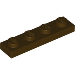 3710-120 Platte plaat 1x4 bruin, donker NIEUW *1B174