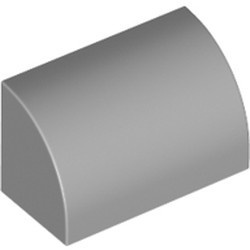 37352-86 Dakpan 1x2x1 halfrond grijs, licht (blauwachtig) NIEUW *1B074