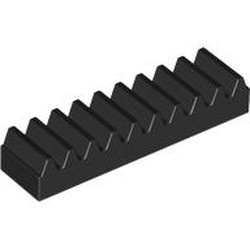 3743-11G Technic, Tandwiel heugel 1x4 zwart gebruikt *0D000
