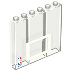 3754pb05-12G Steen 1x6x5 Basketball Bord met NBA Logo transparant gebruikt *0K0000