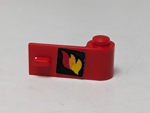 3821pb013-5G Autodeur 1x3x1 met brandweer logo (STICKER!), rechts rood gebruikt *5S026
