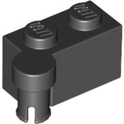 3830-11 Scharniersteen 1x2 (helft, top) zwart NIEUW *1B061