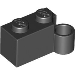 3831-11 Scharniersteen 1x2 (helft, basis) zwart NIEUW *1B062