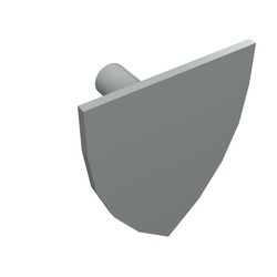 3846-9G Schild driehoek zonder opdruk lichtgrijs (klassiek) gebruikt *0L0000