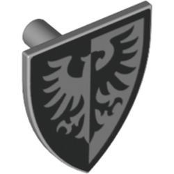 3846pb055-86 Schild driehoek Zwart/zilver valk grijs, licht (blauwachtig) NIEUW *0L0000
