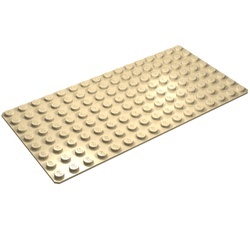 3865-2 Basisplaat 8x16 (geen nopgaten onder) crème NIEUW *5T000