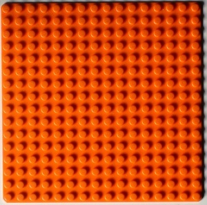 3867-4 Basisplaat 16x16 (geen nopgaten onder) oranje NIEUW *4T000