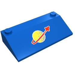 3939p90-7G Dakpan 33 graden 3x6 Classic Space Logo KLEIN blauw gebruikt *5R000