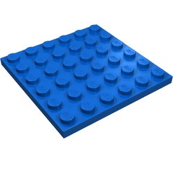 3958-7 Platte plaat 6x6 blauw NIEUW *5K0000