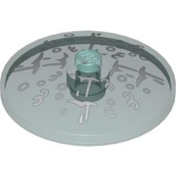 3960pb022-15 Schotel 4x4 Fonteinpatroon transparant lichtblauw NIEUW *5B036