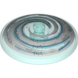 3960pb033-15 Schotel 4x4 Witte spiraal transparant lichtblauw NIEUW *5B036