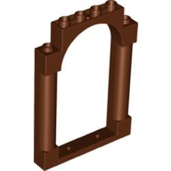 40066-88 Poort 1x6x7 ronde pilaren top boog bruin, roodachtig NIEUW *